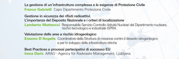 Convegno: Messa in sicurezza dei rifiuti radioattivi: verso un deposito unico nazionale